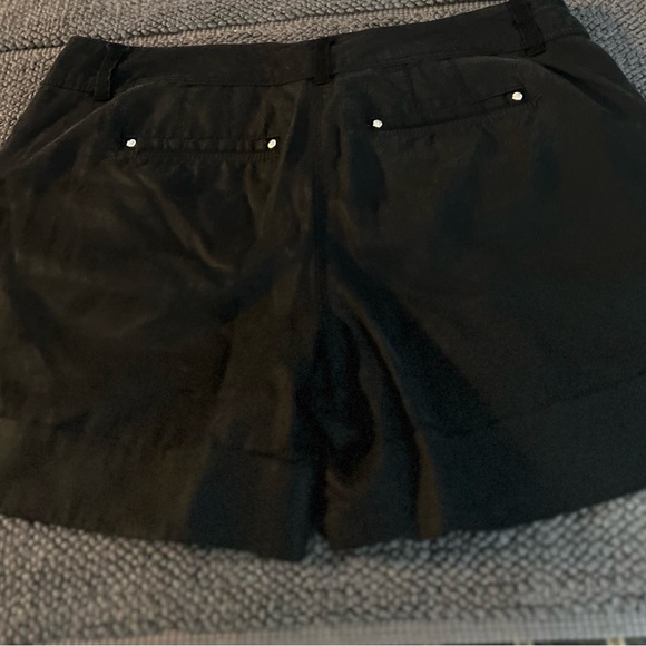 WHITE HOUSE BLACK MARKET SILVER STUDDED BLACK SHORTS,  Size 6,  Good condition - Picture 3 of 4